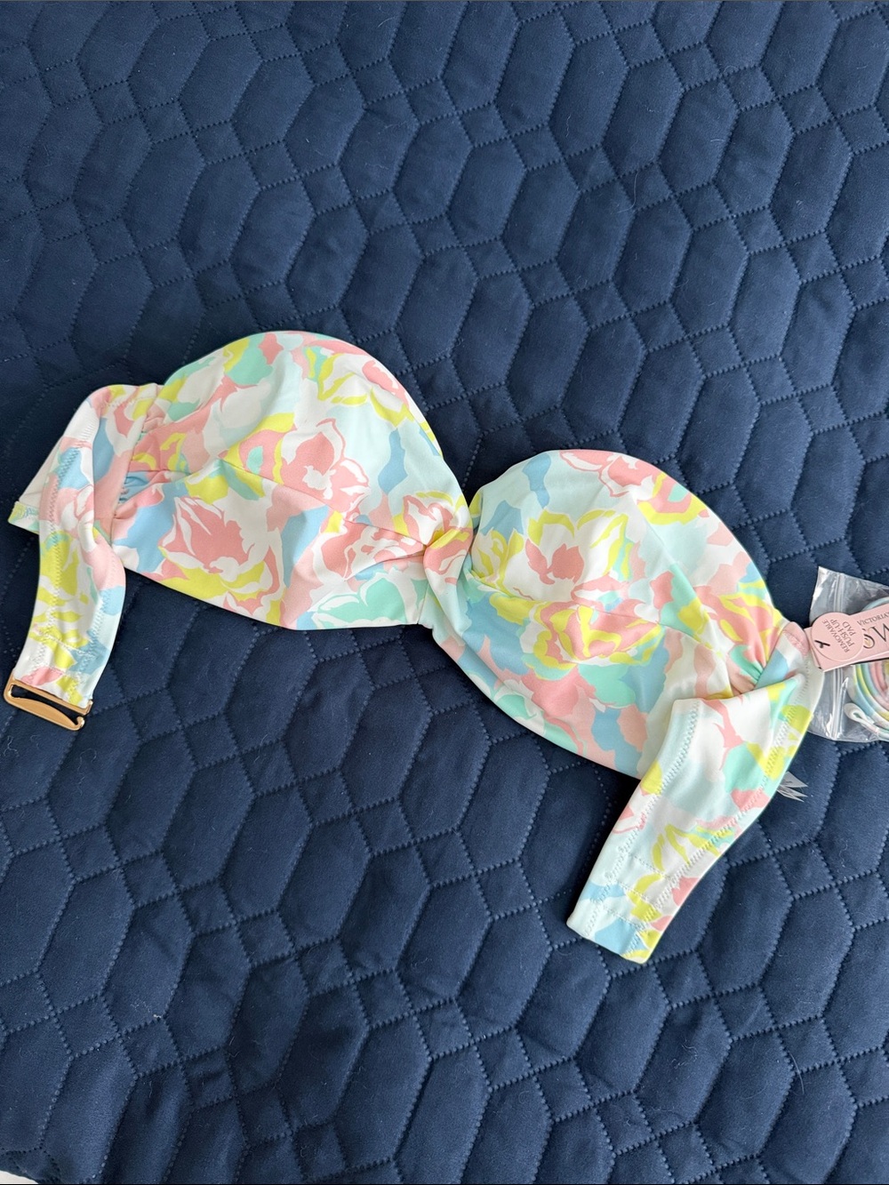 Victoria's Secret Pastel Mint & Blush Bandeau Swim Top